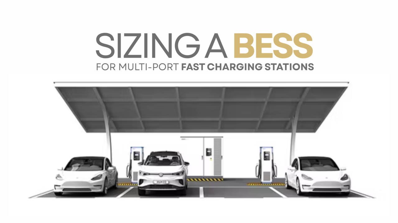 Sizing a Battery Energy Storage System for Multi-Port Fast Charging Stations